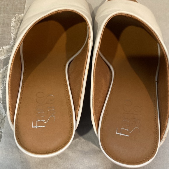 Franco Sarto cream open toe slide wedge mule 7.5 - Picture 7 of 9